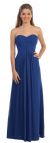 Main image of Strapless Empire Cut Pleated Long Bridesmaid Prom Dress